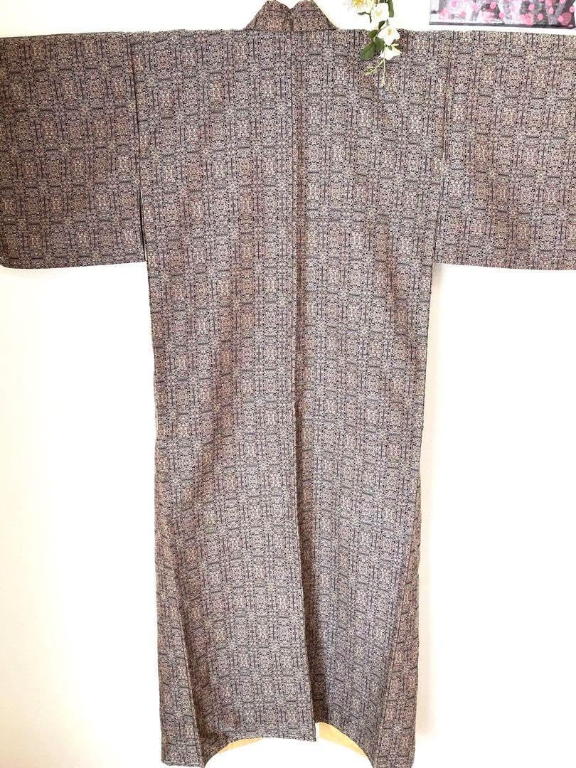 アンティーク 名古屋帯 刺繍 リーフ 木の実 着物 121a o 青紅葉の図